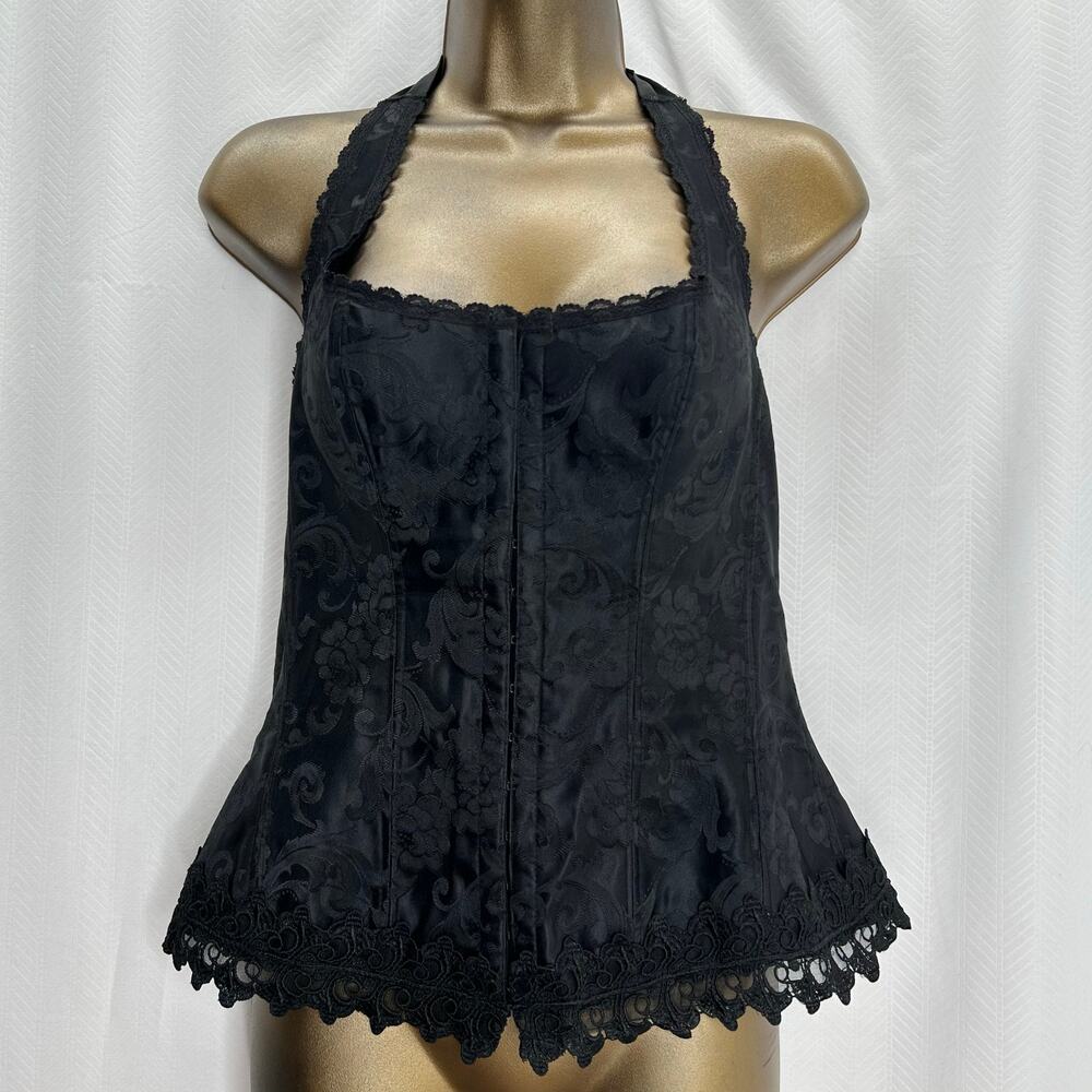 Fredricks vintage black corset size 38 80's sexy gothic